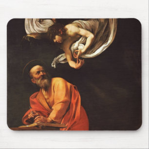 Mousepad Santo Inspirador Matthew Caravaggio pintura