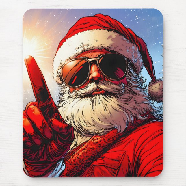 Mousepad Santo Jolly Papais noeis Brilho (Frente)