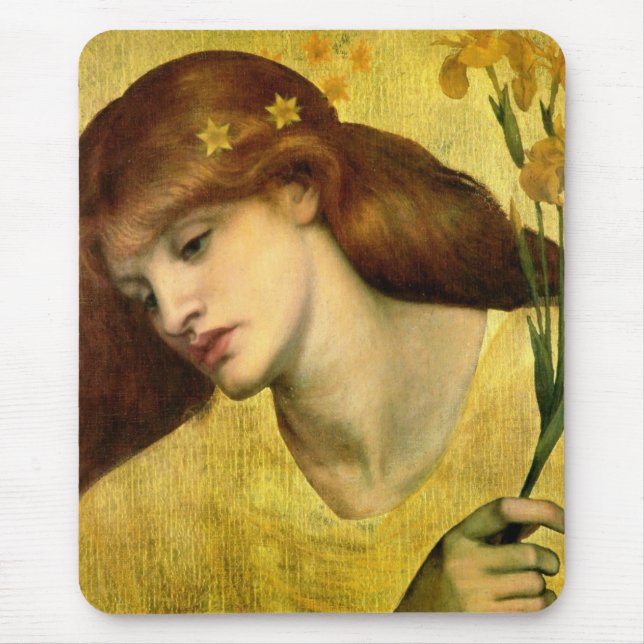 Mousepad Santo Lily [Sancta Lilias] (por Gabriel Rossetti) (Frente)