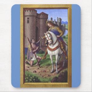 Mousepad Santo Martin de Tours cortando seu manto em dois