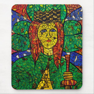 Mousepad Santo padroeiro da rua Dymphna da depressão e da