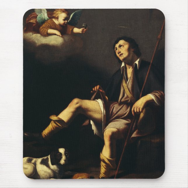 Mousepad Santo Roch e o Anjo pela Cara François (Frente)