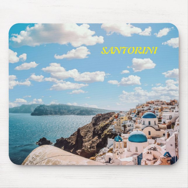 Mousepad Santorini, Grécia Beach House (Frente)