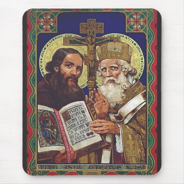 Mousepad Santos Cyril e Metodius Patrons da Europa (Frente)