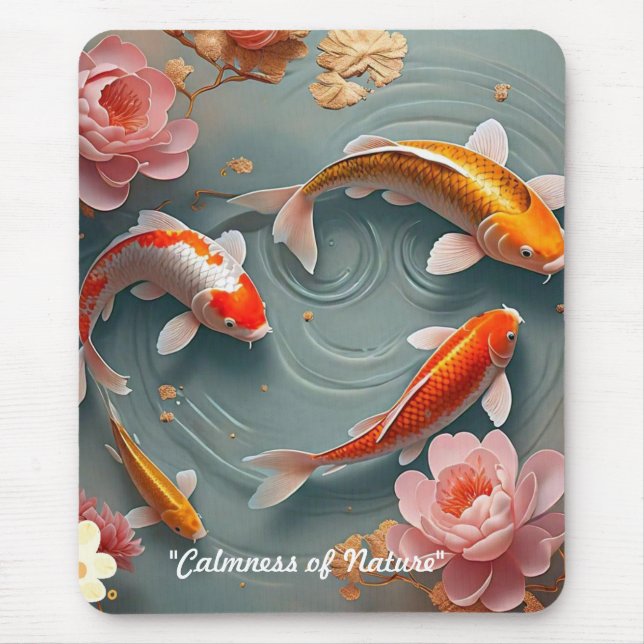 Mousepad "Santuário Tranquil Koi" (Frente)