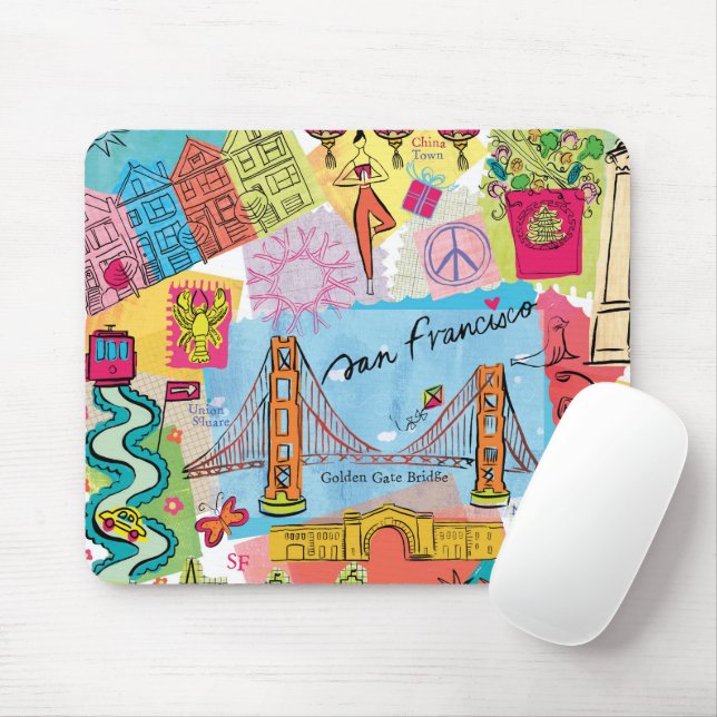 Mousepad São Francisco, Califórnia (Com mouse)