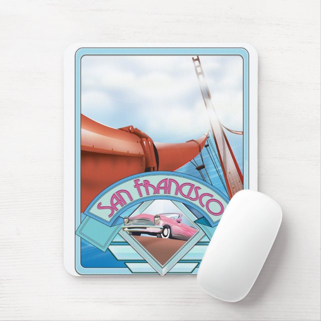 Mousepad São Francisco, EUA, poster de viagens (Com mouse)