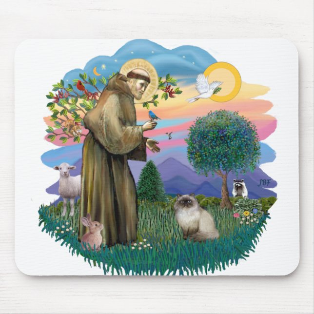 Mousepad São Francisco (ff) - Gato Himalaio Pontos de Foca (Frente)