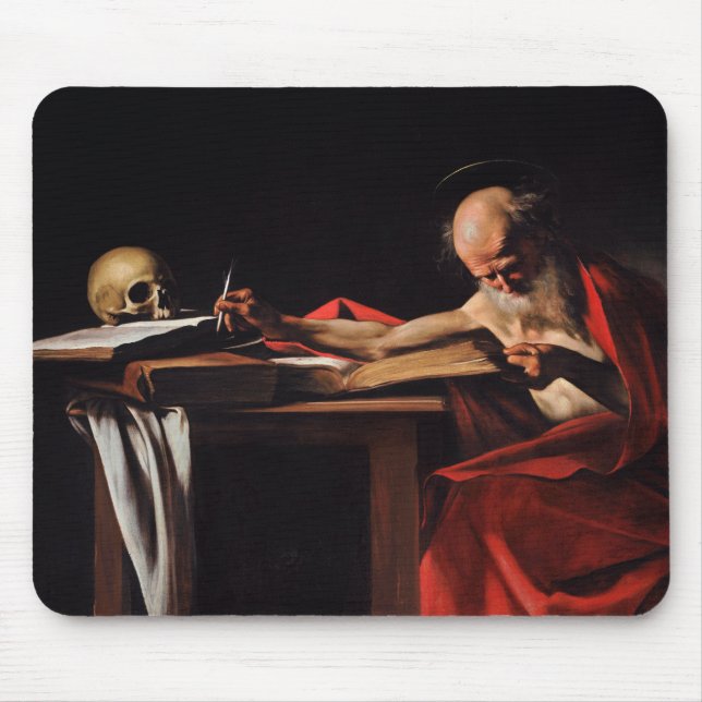 Mousepad São Jerônimo Escrevendo (por Caravaggio) (Frente)
