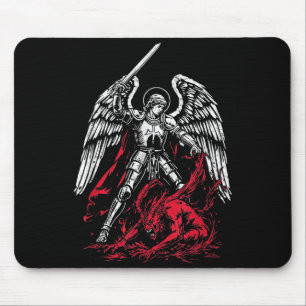 Mousepad São Miguel Arcanjo Derrota Satanás Católico 