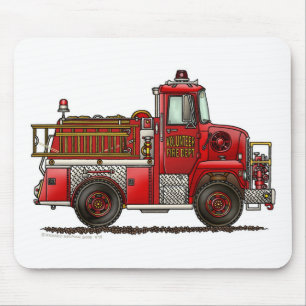 Mousepad Sapador-bombeiro voluntário do carro de bombeiros