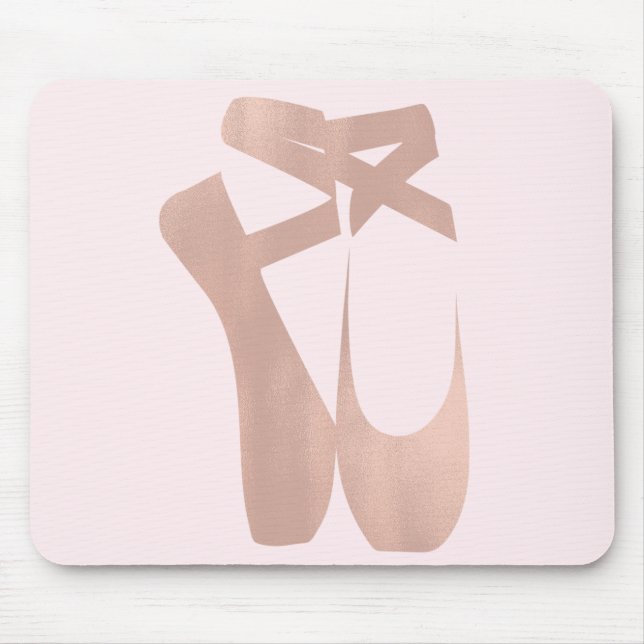 Mousepad Sapatilhas de Ballet Rosa Bailarina Personalizadas (Frente)