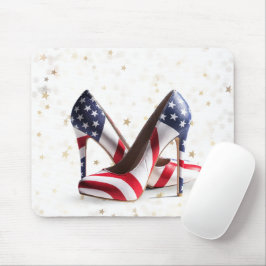 Mousepad Sapatos de salto alto com bandeira americana