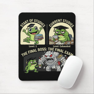 Mousepad Sapo Aluno Divertido Exame Final Chefe de Nível