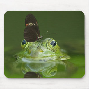 Mousepad Sapo bonito com borboleta no nariz