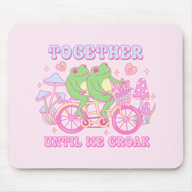 Mousepad Sapo Casal Bonito - Juntos Até Cortar (Frente)
