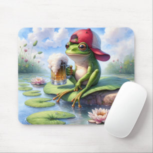 Mousepad Sapo com Mug de Cerveja