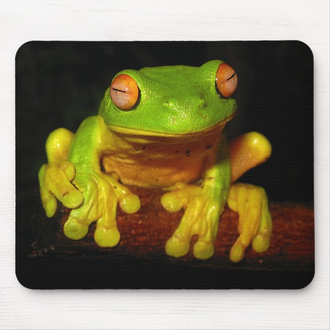 Mousepad Sapo de árvore Eyed vermelho (Frente)