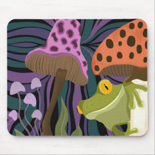 Mousepad Sapo De Árvores E Cogumelos
