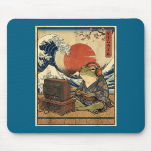 Mousepad Sapo de Jogos Arte Ukiyo-e Gamer Japonês Anime Hom