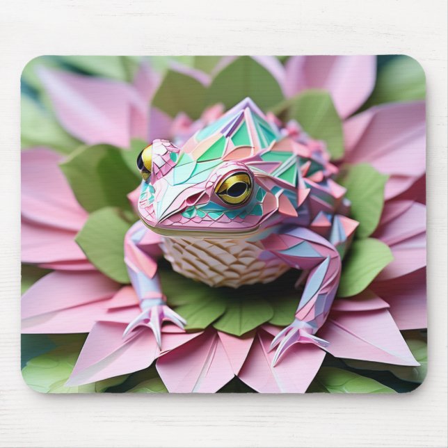 Mousepad Sapo de joia Origami (Frente)