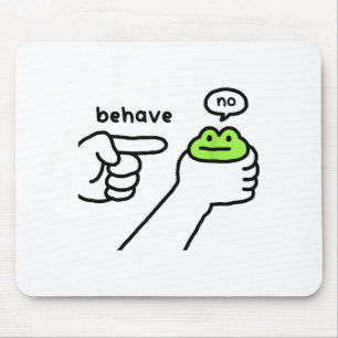 Mousepad Sapo Desonesto Sapo Engraçado Meme Se Comporte Não