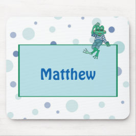 Mousepad Sapo em Jeans, Aniversário, Bolinhas