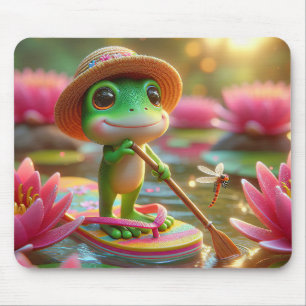 Mousepad Sapo em uma oscilação de Sacudir em um poço
