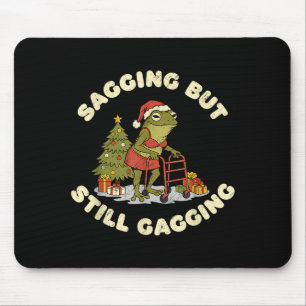 Mousepad Sapo engraçado de Natal desanimado mas ainda fazen