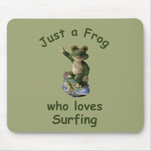 Mousepad Sapo Kawai, surfista