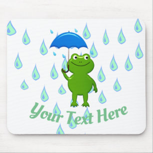 Mousepad Sapo Kawaii e Chuva