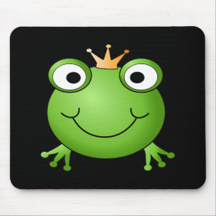 Mousepad Sapo Prince. Sapo sorridente com uma Coroa.