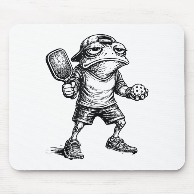 Mousepad Sapo remando homens mulheres sapo mal-humorado jog (Frente)