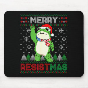 Mousepad Sapo Retro Alegre Resistmas Engraçado Político Fei