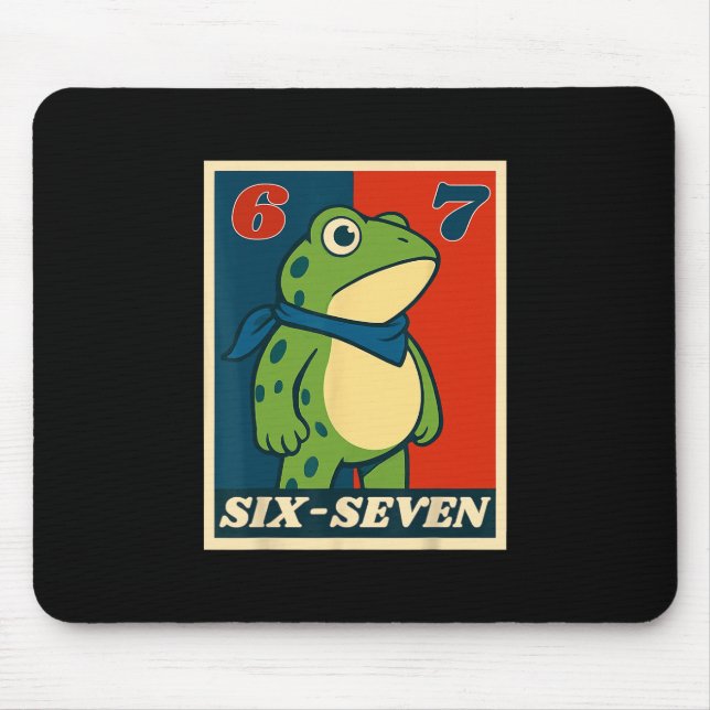 Mousepad Sapo Seis Sete Engraçado 6 7 Meme Geração Alpha Gí (Frente)