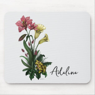 Mousepad Sapo tropical e arte plural líbia e botânica