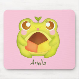 Mousepad Sapo Verde Bonito Segurando Cookie Polvoron Mexica