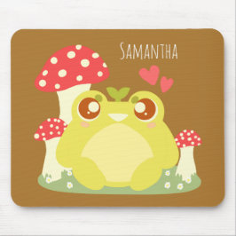 Mousepad Sapo Verde Bonito Sentado Na Natureza