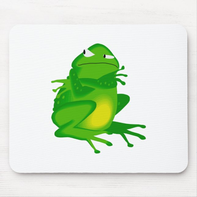 Mousepad Sapo verde mal-humorado (Frente)