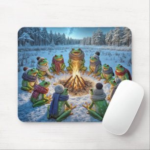 Mousepad Sapos reunidos em torno de uma fogueira