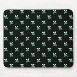 Mousepad Sapos verdes no tapete do rato preto