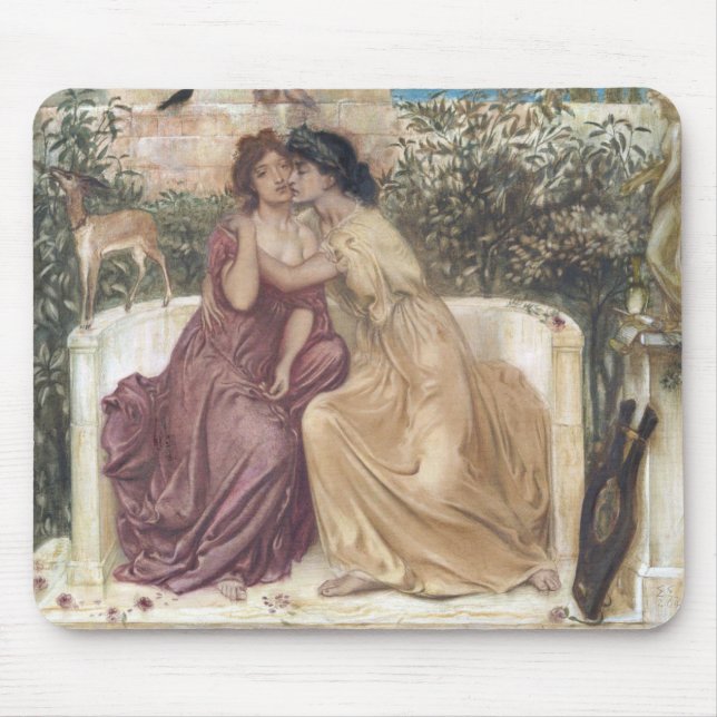 Mousepad Sappho e Erinna em um Jardim Grego (Amor Lésbico) (Frente)