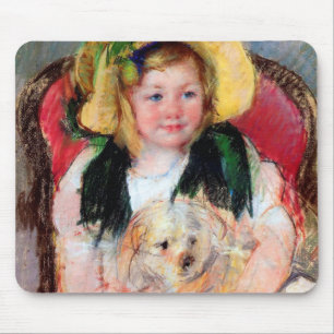 Mousepad Sara com seu cachorro, Cassatt