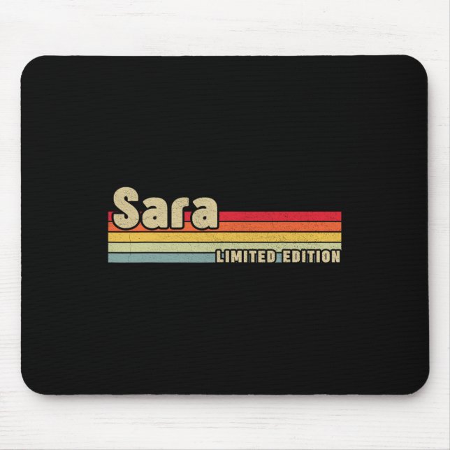 Mousepad Sara Gift Name Personalizado Aniversário do Natal (Frente)