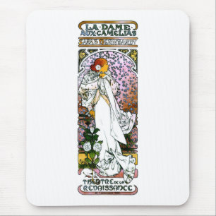 Mousepad Sarah Bernhardt, La Dame aux Camélias, Mucha Fine