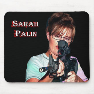 Mousepad Sarah Palin com rifle