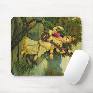 Mousepad Saraswati, Deusa da Música por Raja Ravi Varma