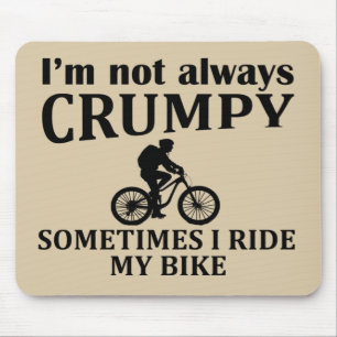 Mousepad sarcasmo engraçado slogan do humor ciclista piada
