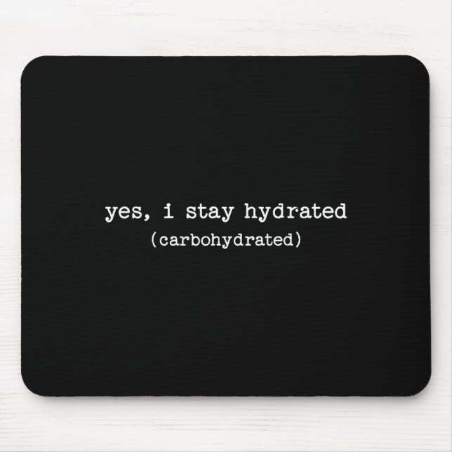 Mousepad Sarcastic Quote Work Saying Snarky Carbohydrate Di (Frente)