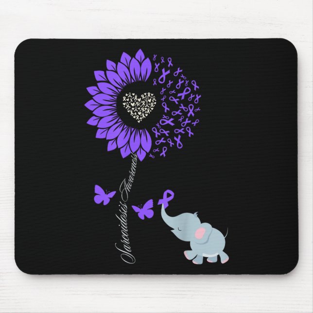 Mousepad Sarcoidose Sensibilização Borboleta do Elefante de (Frente)